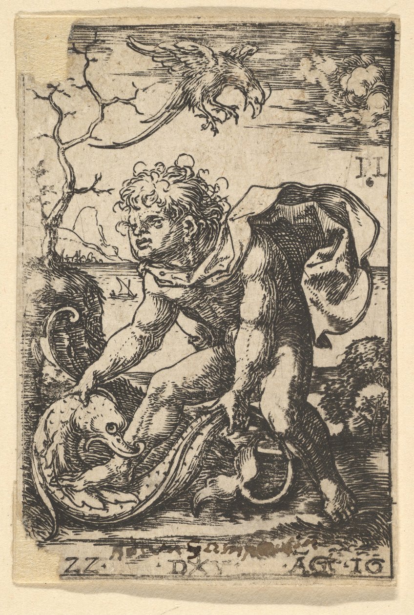 Mann med fisk, 16. august 1522. av Dirck Vellert