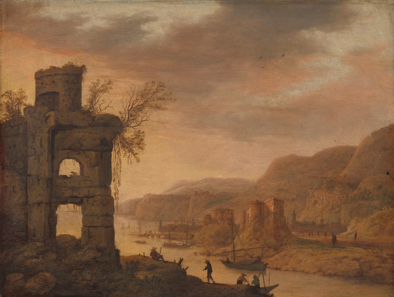 Elvelandskap av Dirck Verhaert