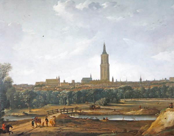 Utsikt over Haag (olje på lerret) av Dirck Verhaert
