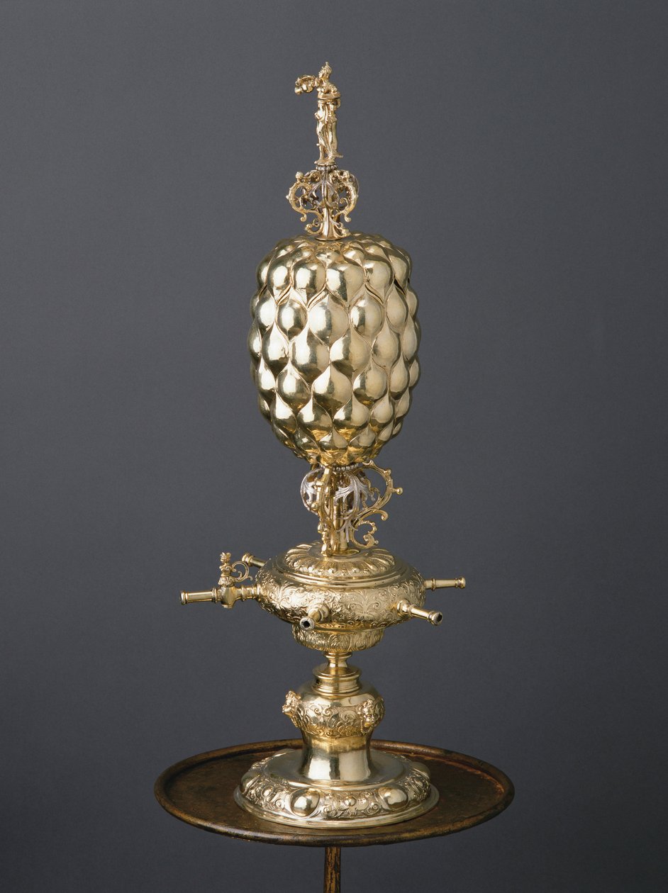 Pakkeforgylt trickdrikkebeger, ca.1630 av Dirich Utermarke