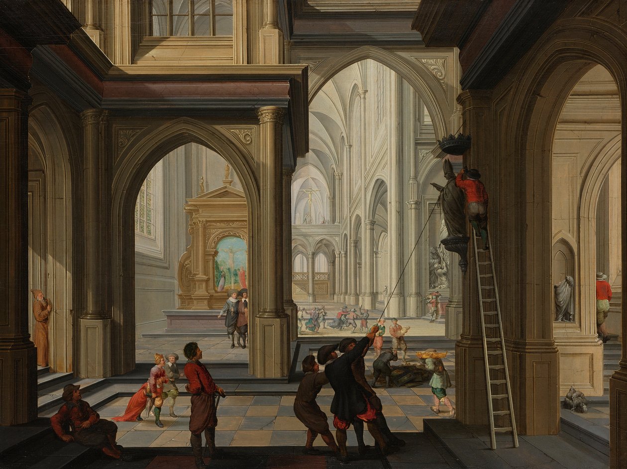 Ikonoklaster i en kirke av Dirk van Delen