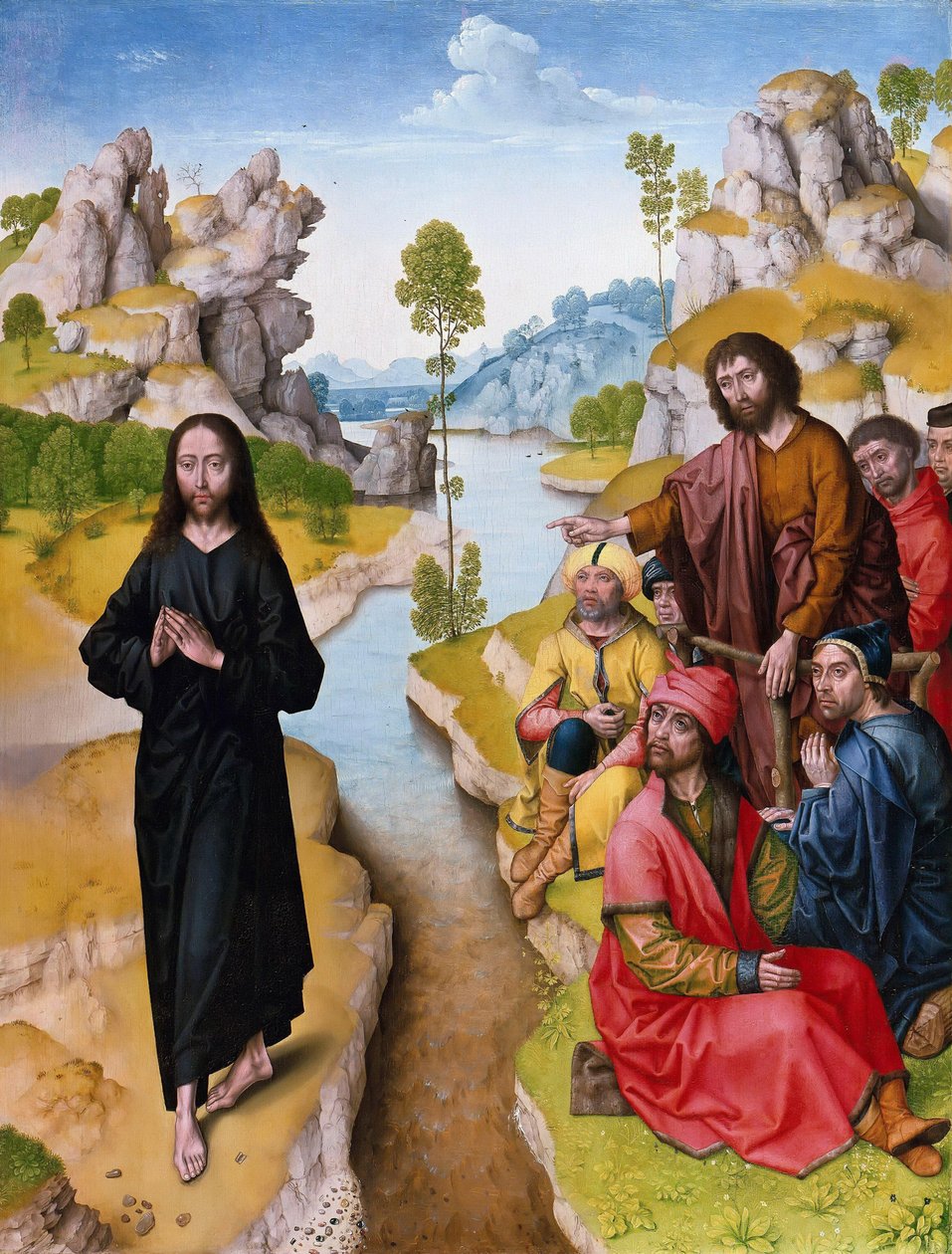 Johannes døperens forkynnelse, 1400-tallet av Dirk Bouts