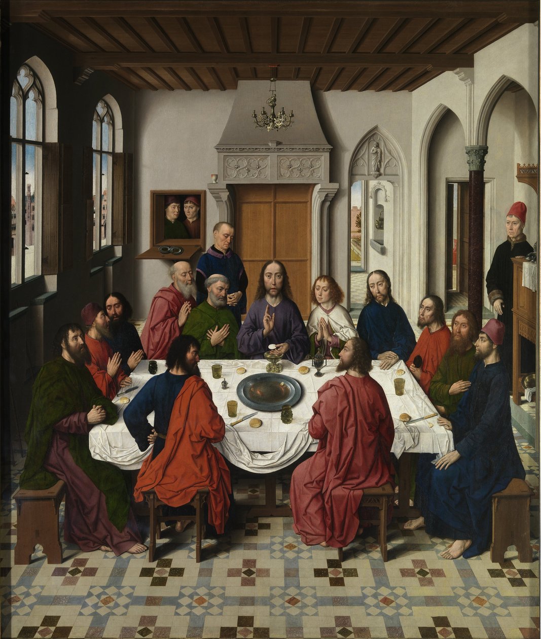 Det siste nattverd-altertavlen sentralpanel, 1464-1468 av Dirk Bouts