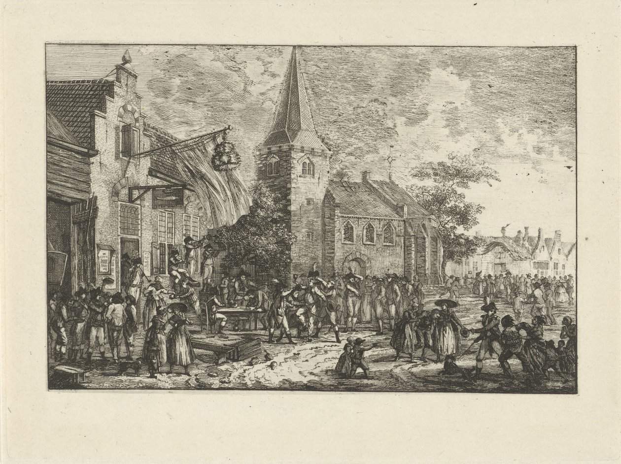 Figurer på et vertshus av Dirk Langendijk