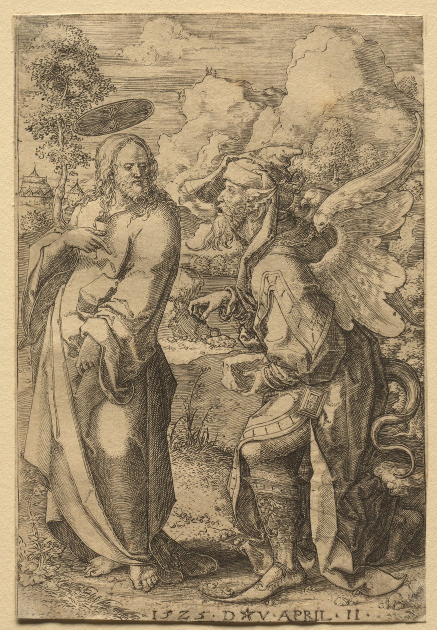 Kristi fristelse, 1525. av Dirk Vellert