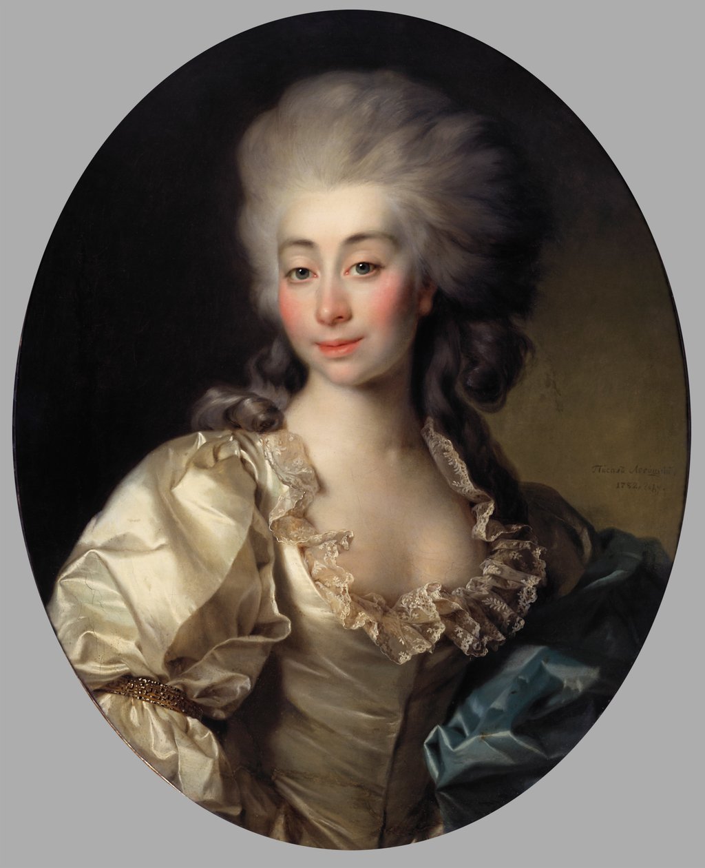 Portrett av grevinne Ursula Mniszek av Dmitri Grigorievich Levitsky