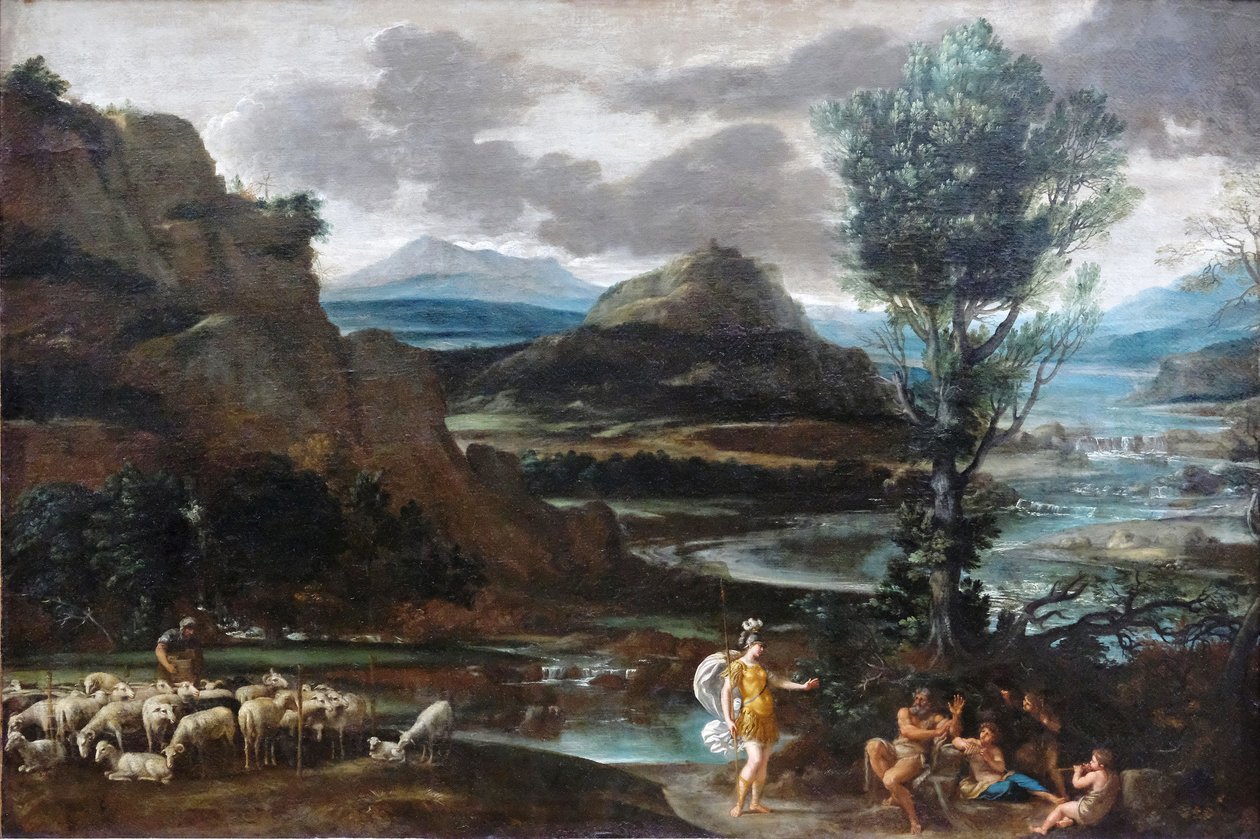 Erminia blant hyrdene av Domenichino