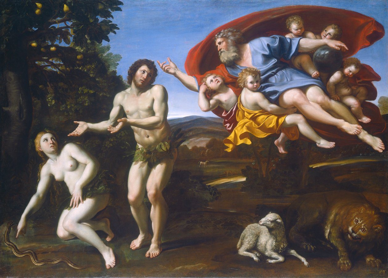Irettesettelse av Adam og Eva, 1626. av Domenichino