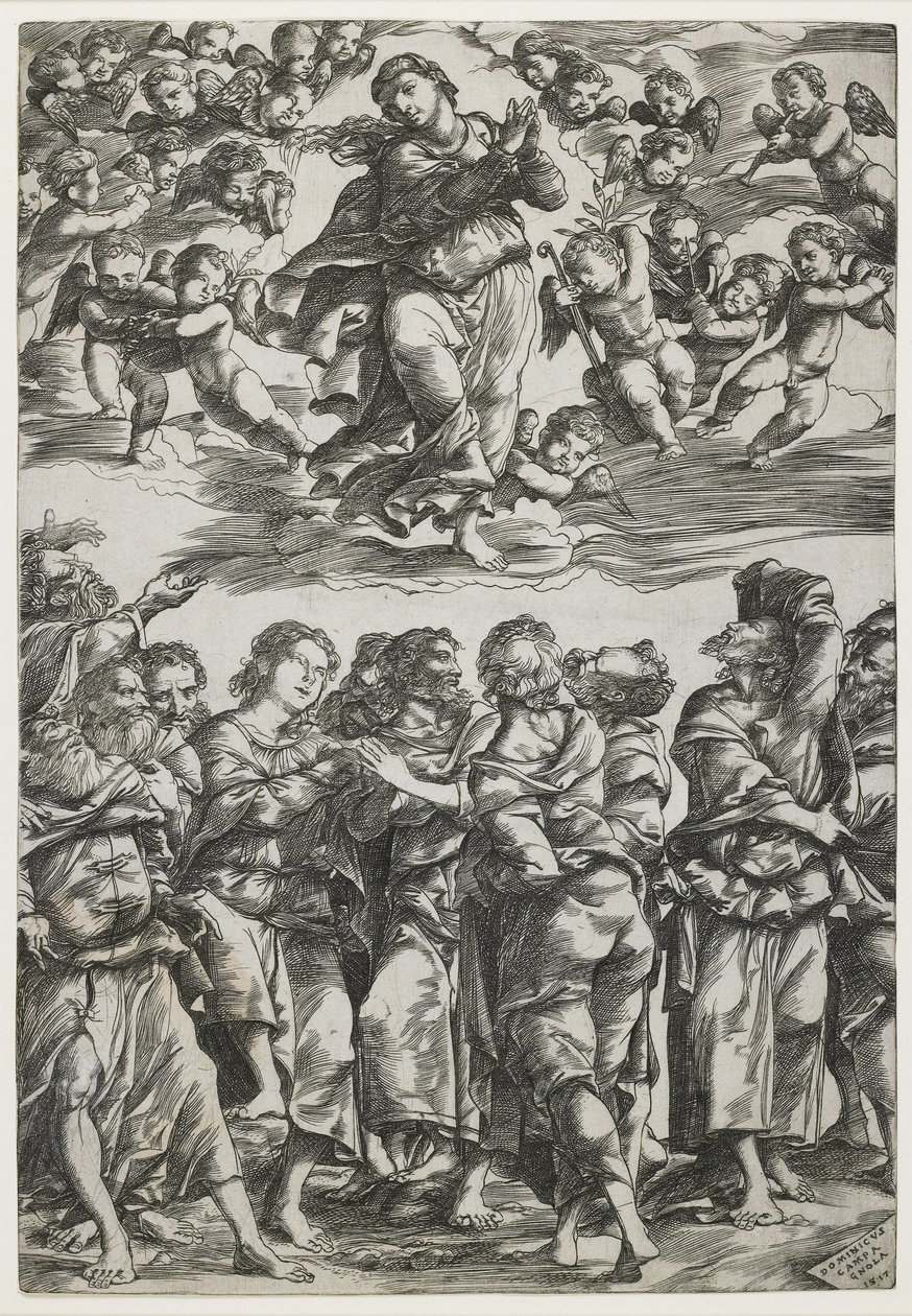 The Assumption of the Virgin, 1517 av Domenico Campagnola