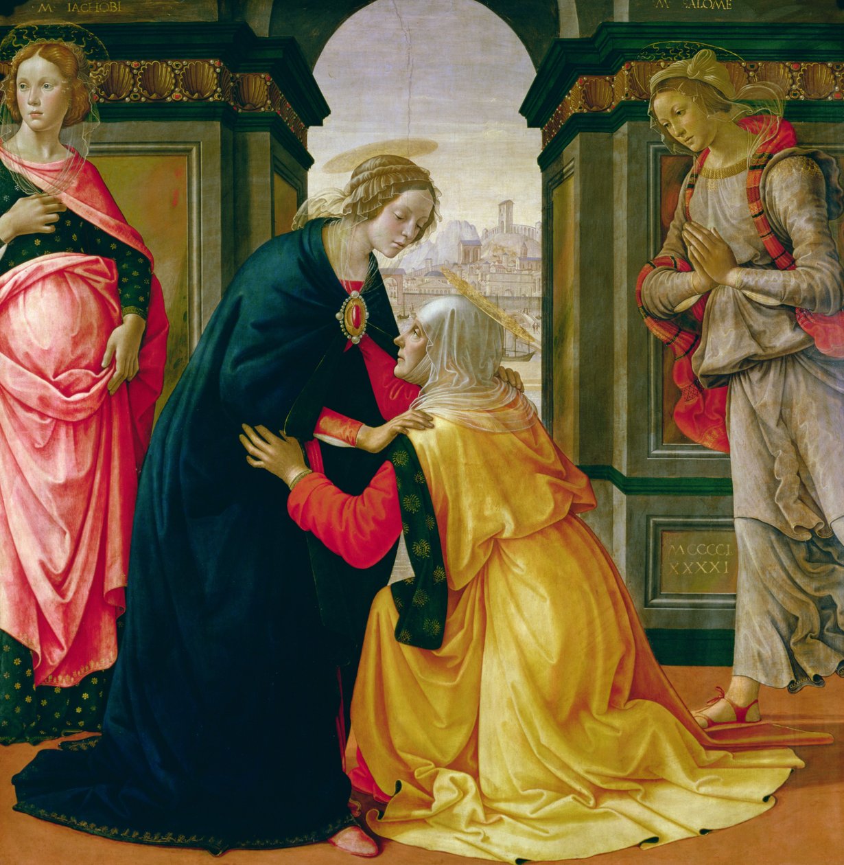 The Visitation, 1491 (tempera på panel) av Domenico Ghirlandaio