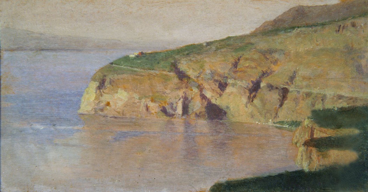 Sorrento Landscape (olje på tre) av Domenico Morelli