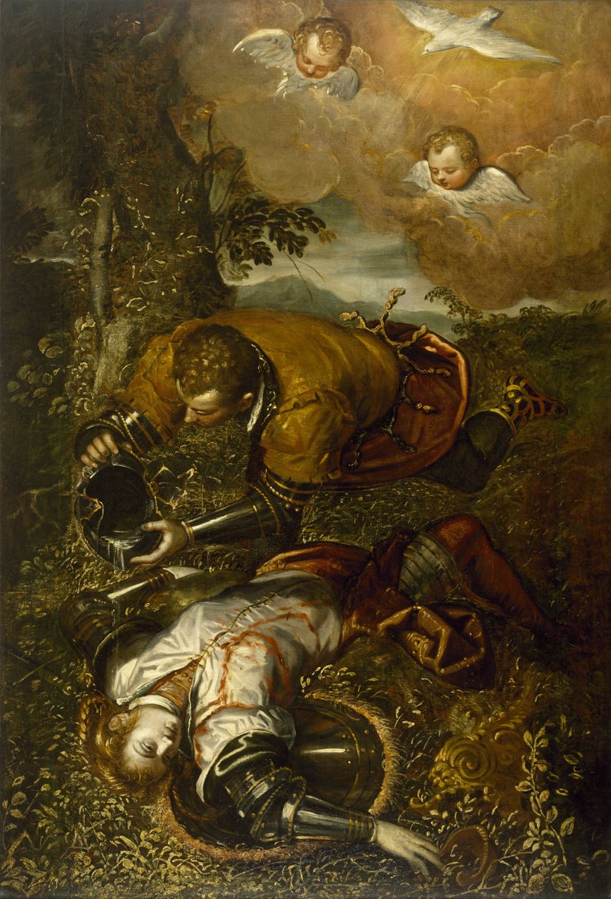 Tancred Døper Clorinda av Domenico Robusti Tintoretto