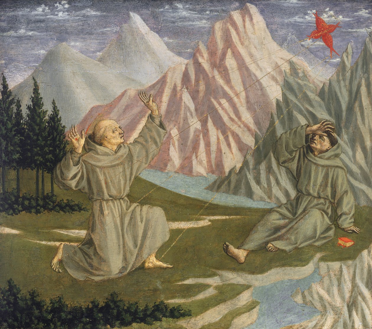 Saint Francis mottar Stigmata, ca. 1445-50 (tempera på panel) av Domenico Veneziano