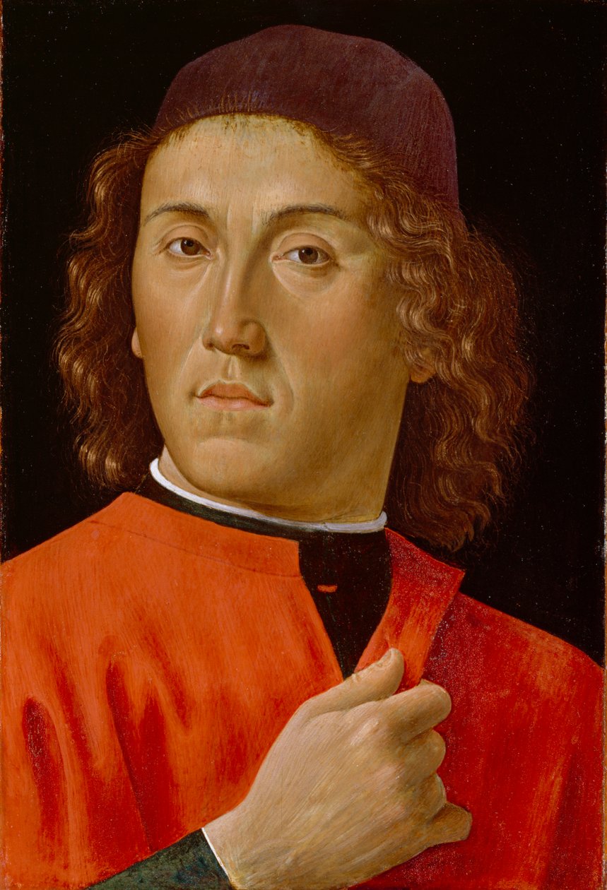Ung mann av Domenico Ghirlandaio