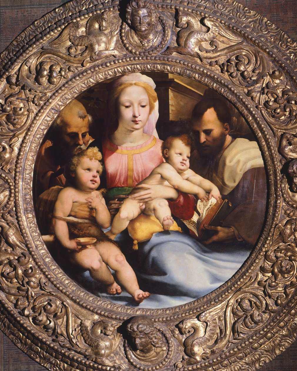 Holy Family, av Domenico Beccafumi (1486-1551) av Domenico Beccafumi