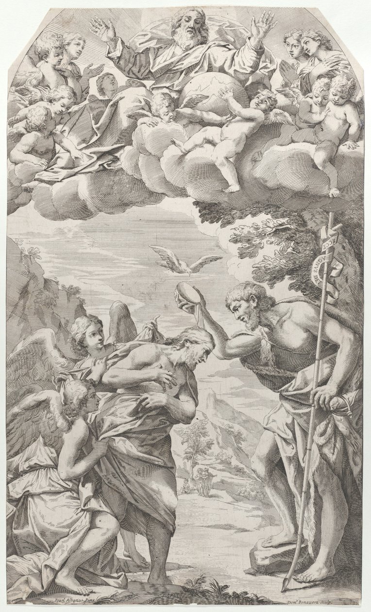 Kristi dåp, 1670-1731. av Domenico Bonavera