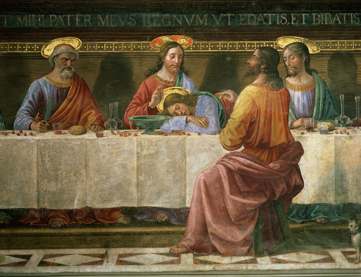 Detalj fra nattverden av Domenico Ghirlandaio