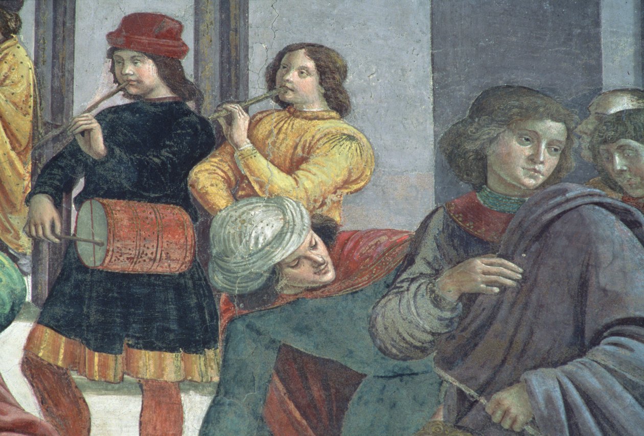 Musikere, fra Jomfruens ekteskap av Domenico Ghirlandaio