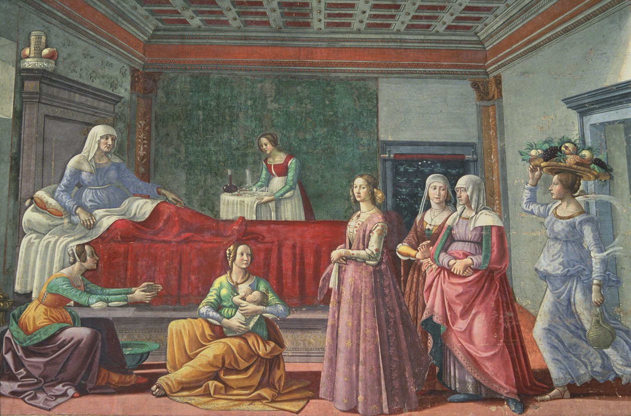Fødselen til døperen Johannes av Domenico Ghirlandaio