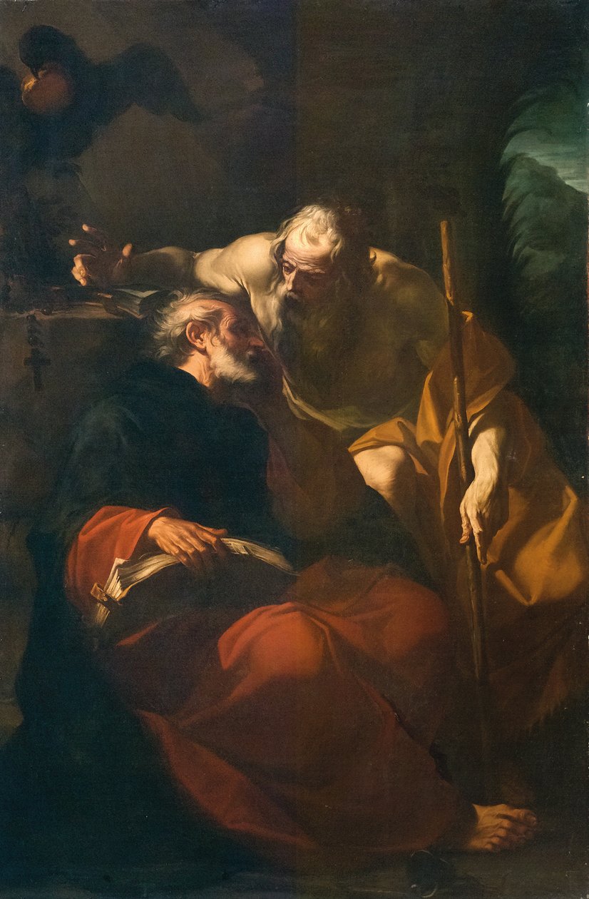 St. Benedikt og en eremitt av Domenico Maria Viani
