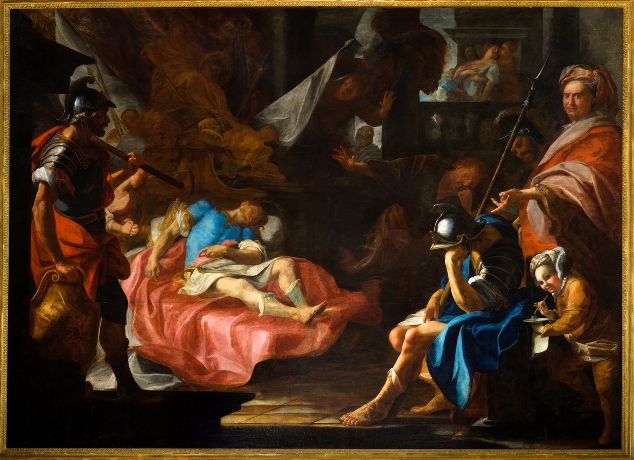 Germanicus død, ca. 1730-40 (olje på lerret) av Domenico Parodi