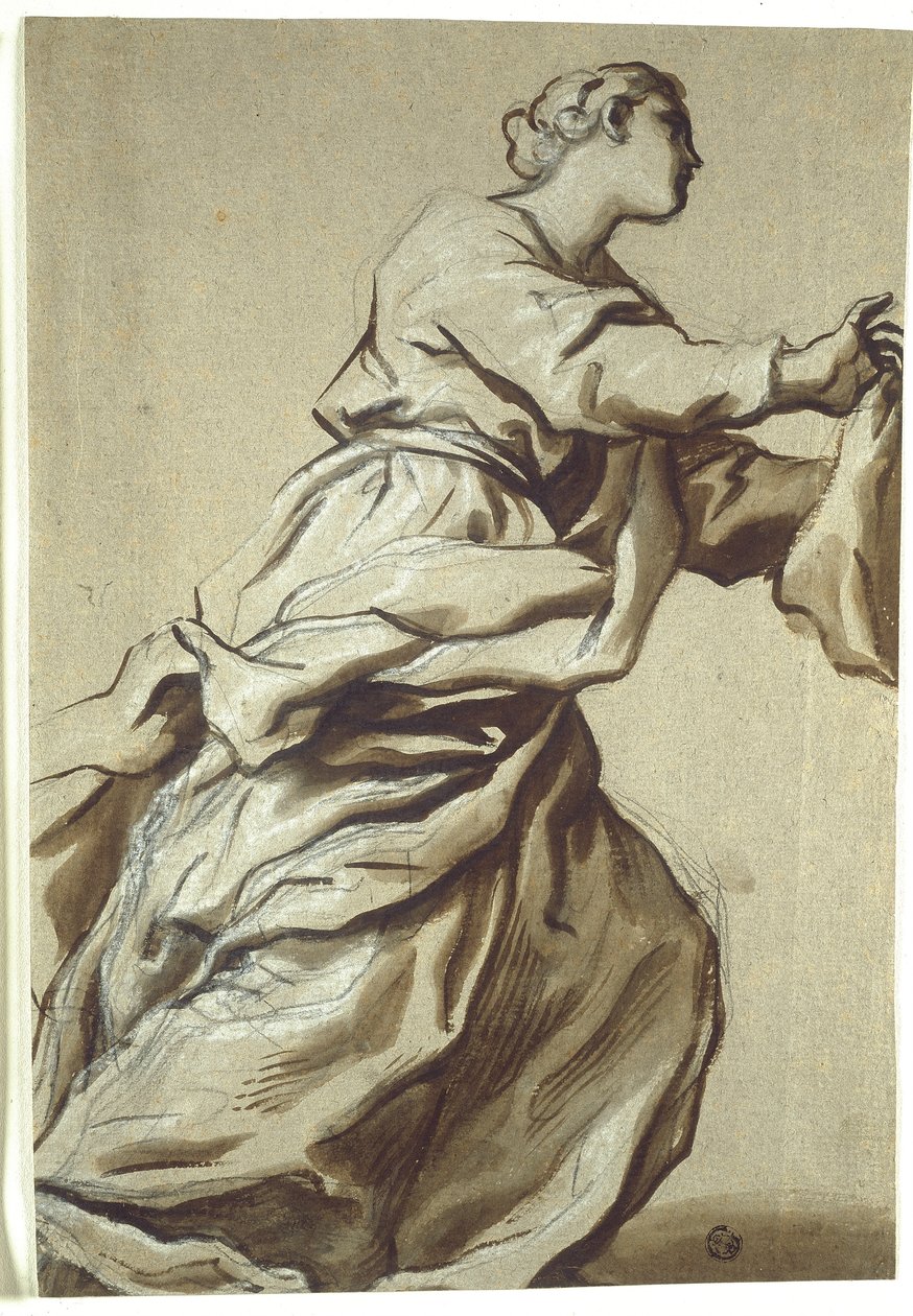 Studie for detalj: Saint Veronica av Domenico Piola