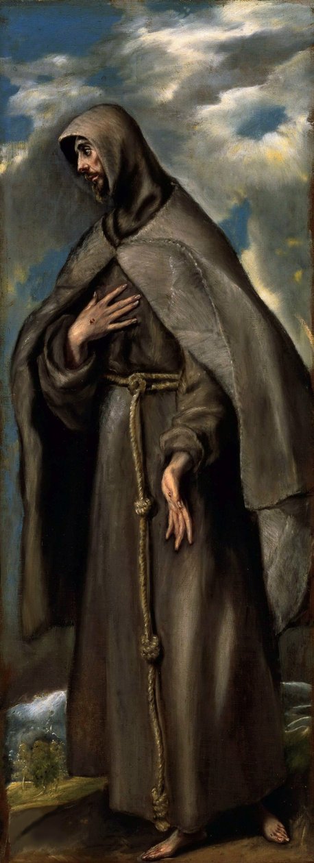 Den hellige Frans av Assisi, ca 1590. av Dominico El Greco