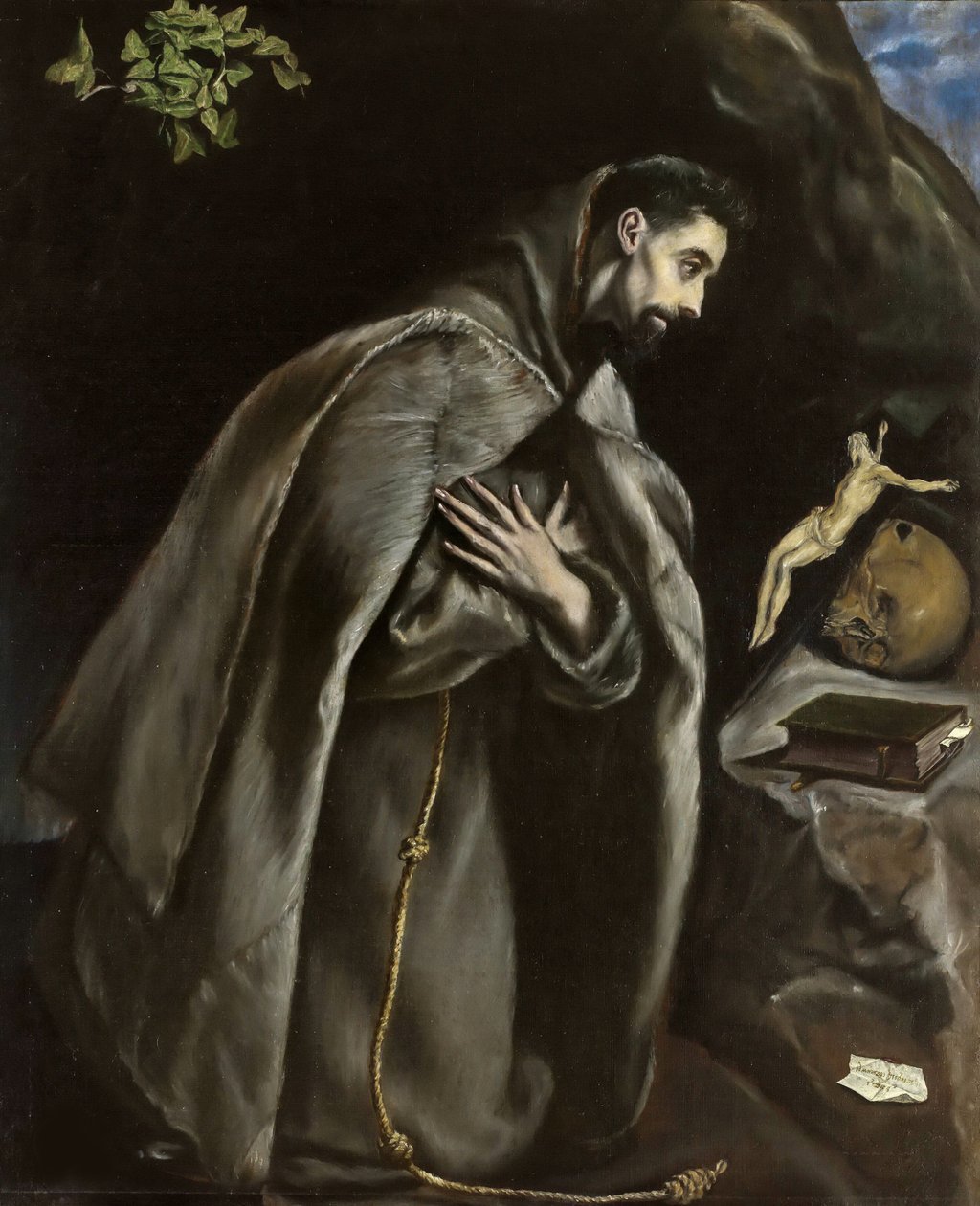 Saint Francis ber, ca 1585. av Dominico El Greco