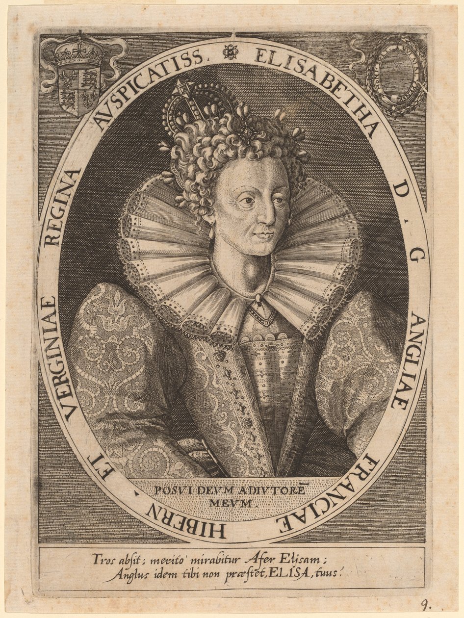 dronning Elizabeth av Dominicus Custos after Crispijn de Passe I