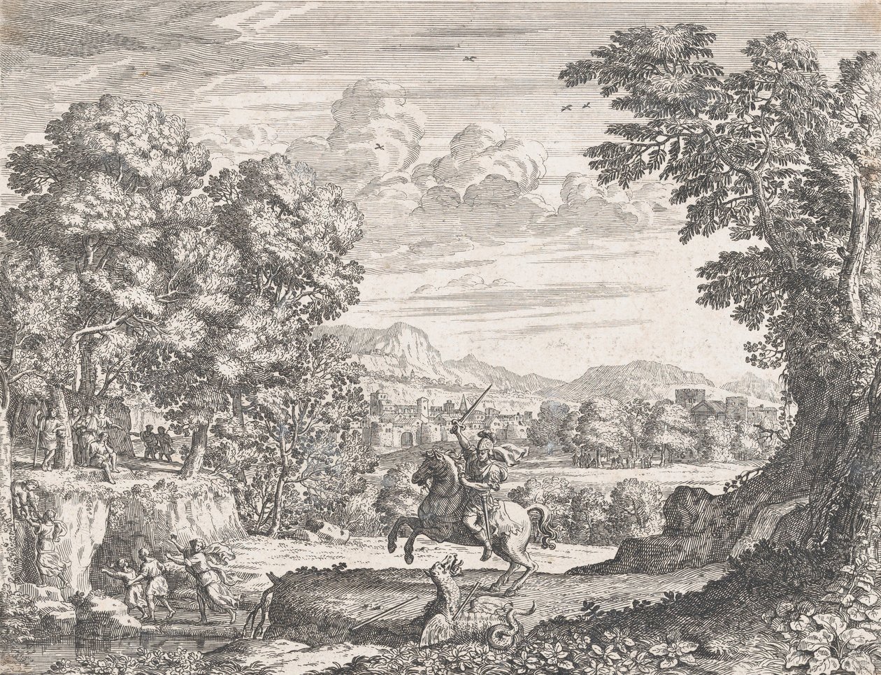 Bellerophon Vanquishing the Chimera, 1668. av Dominique Barriere