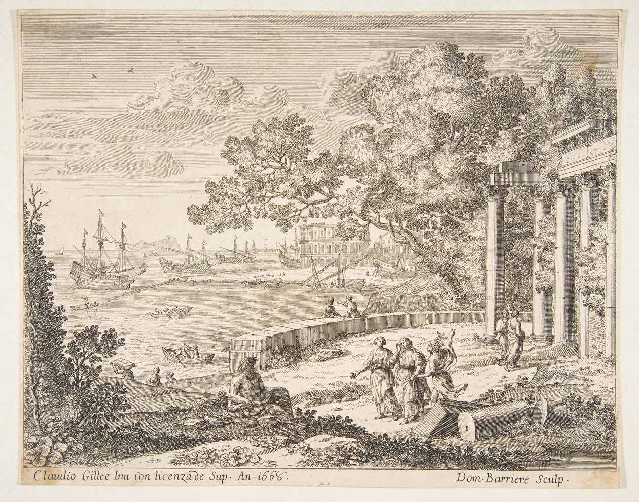 Landskap med Merkur, 1668. av Dominique Barriere