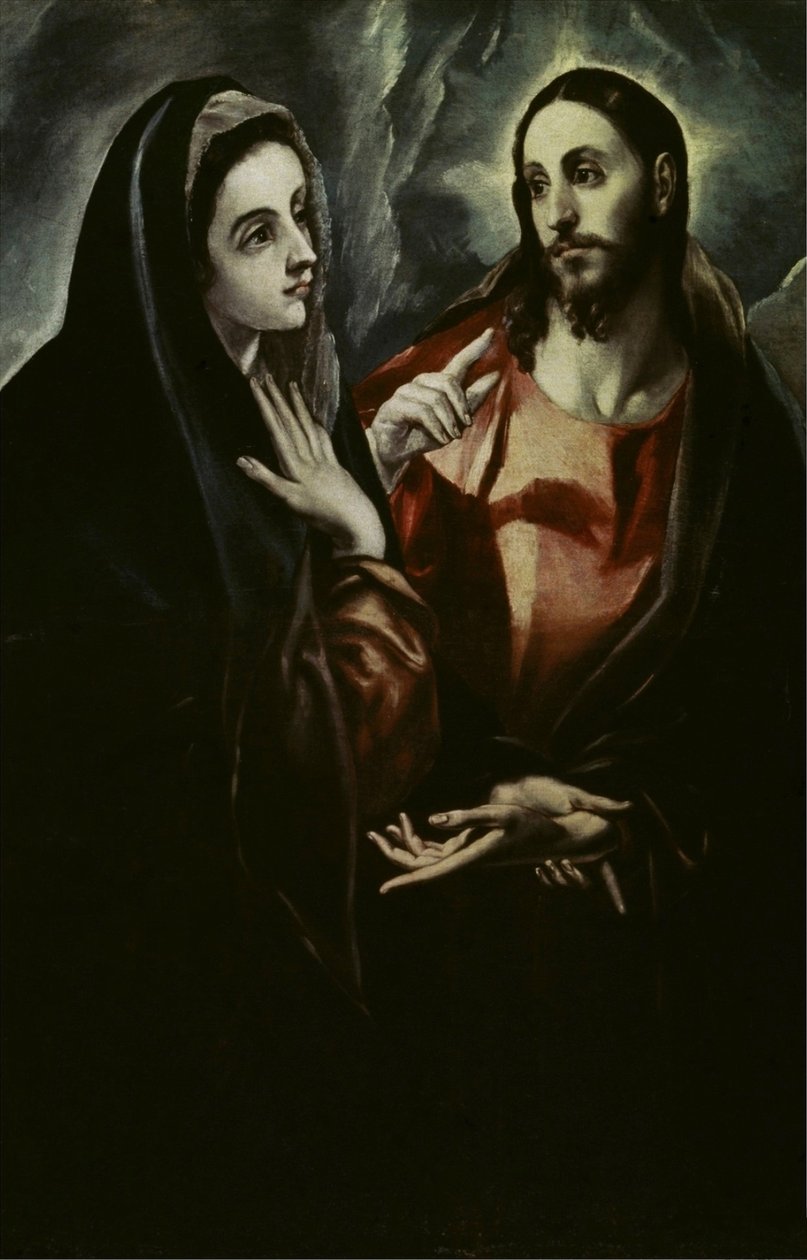 Kristus tar farvel med Maria av El Greco
