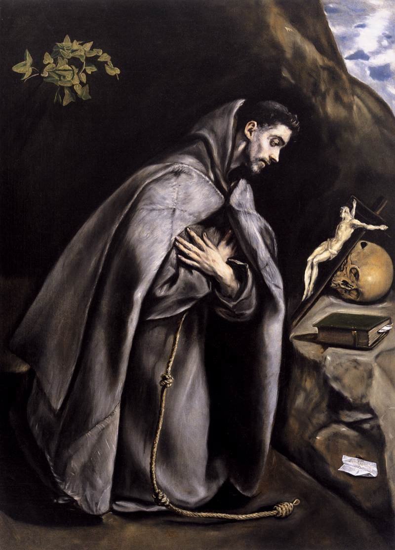 St. Francis mediterer av El Greco