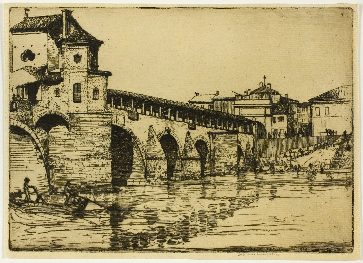 Ponte Ticino, Pavia av Donald Shaw MacLaughlan