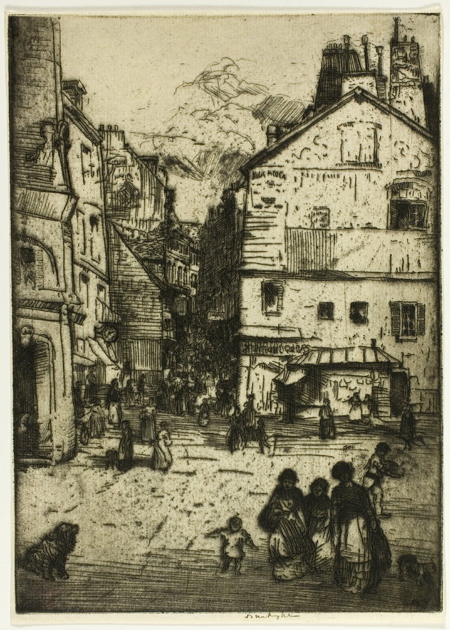 Rue Mouffetard, Paris av Donald Shaw MacLaughlan