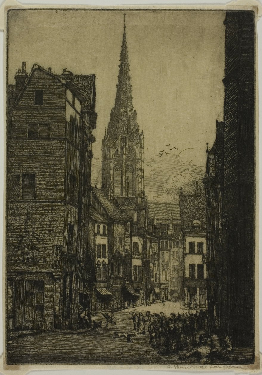 Rue du Chasseur, Rouen av Donald Shaw MacLaughlan