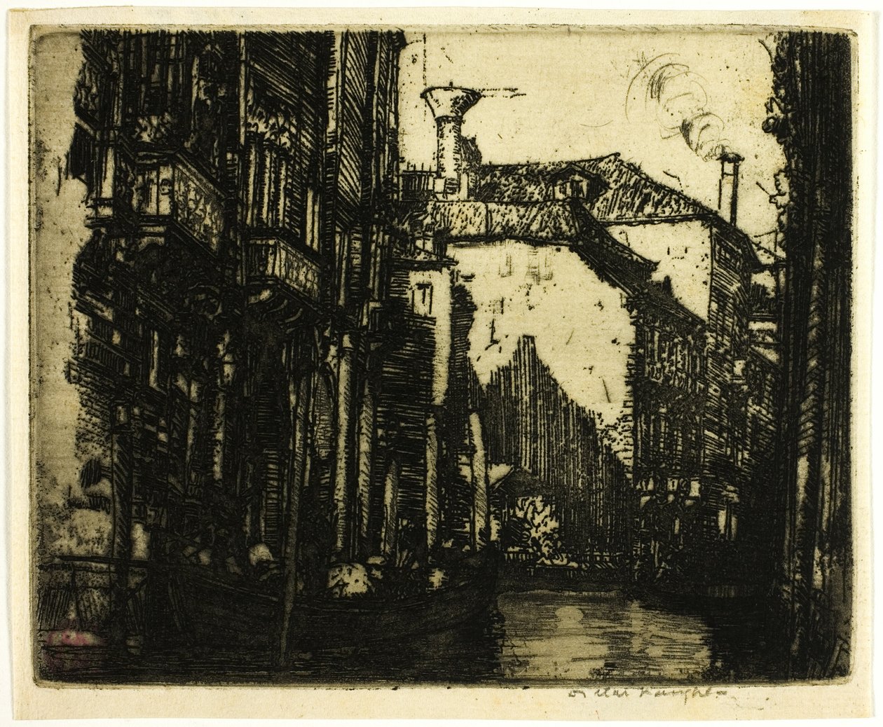 The Dark Canal, Venezia av Donald Shaw MacLaughlan