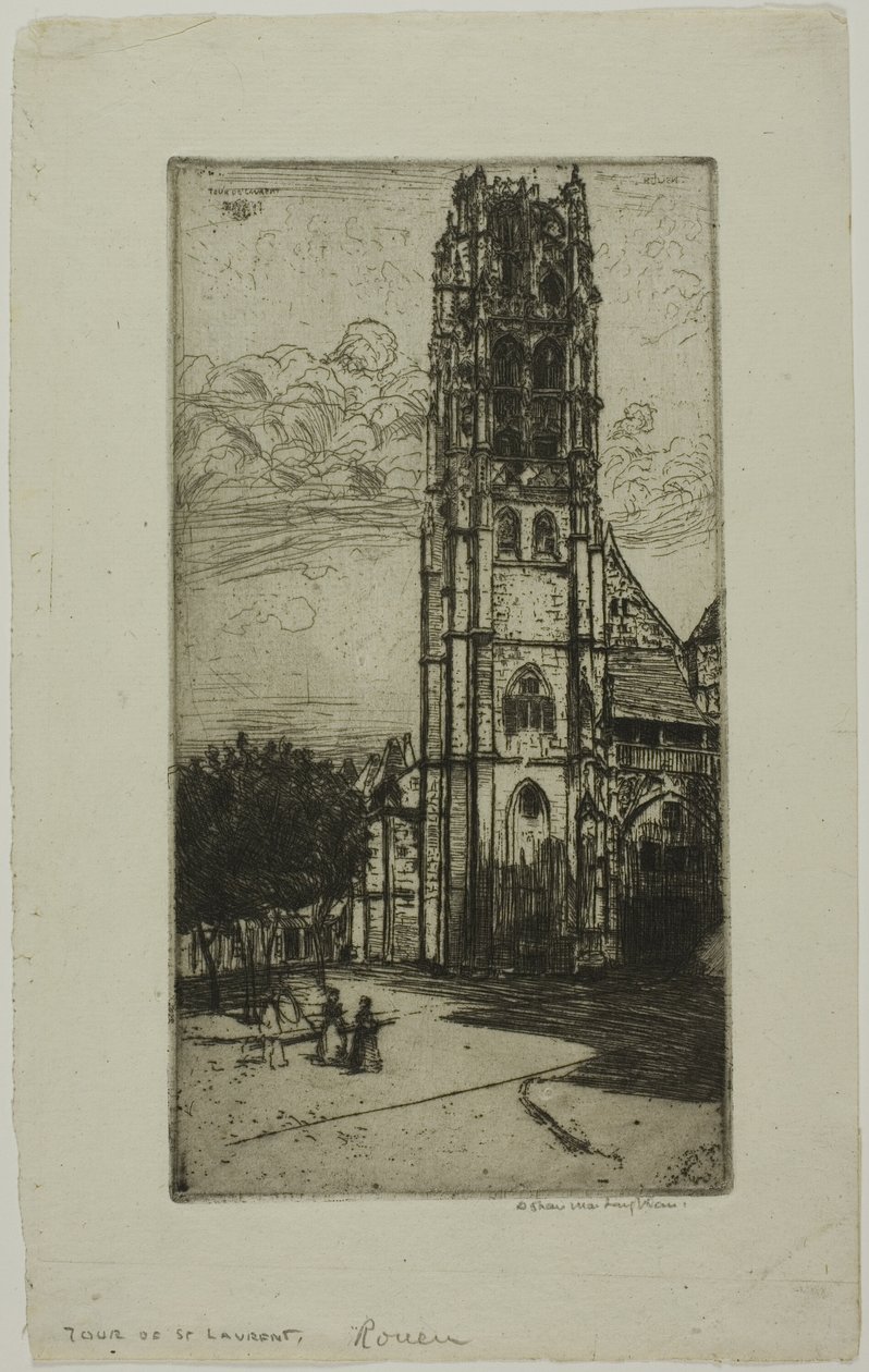 Tour St. Laurent, Rouen av Donald Shaw MacLaughlan