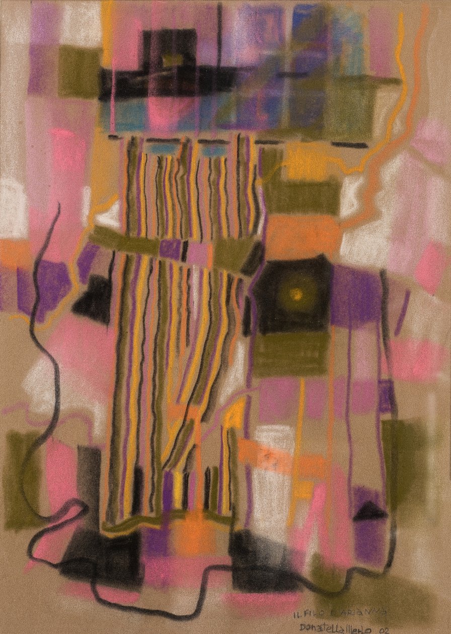 Ariadnes tråd, 2002 (pastell på fløyelsaktig papir) av Donatella Merlo