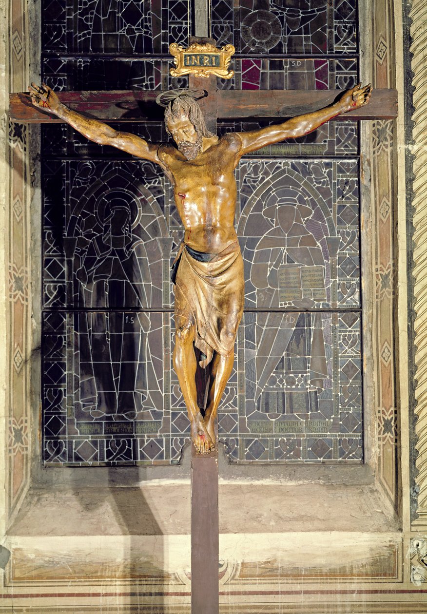 Krusifiks, ca. 1425 (polykromt tre) av Donatello