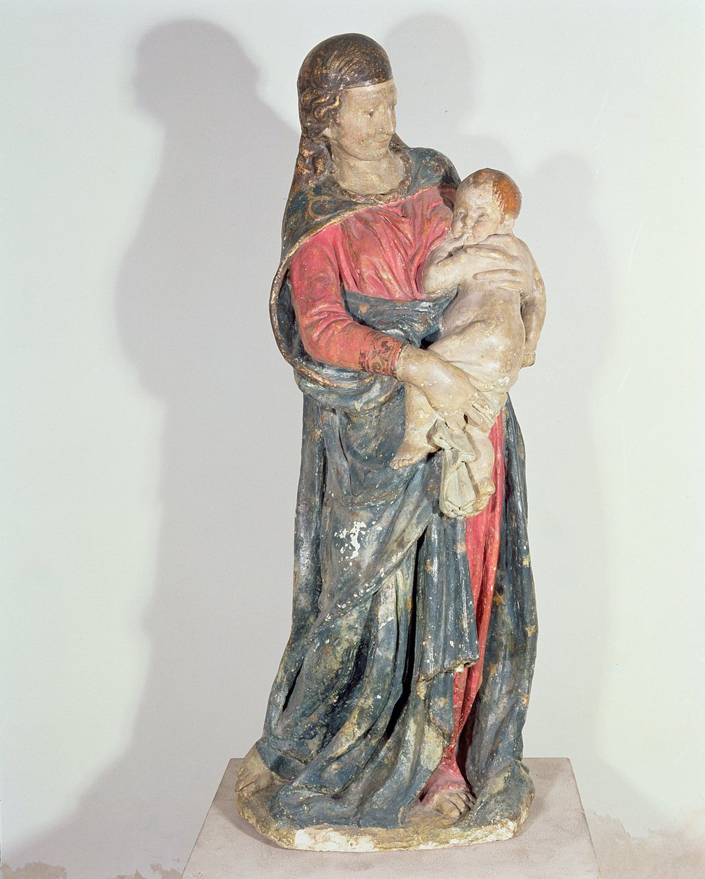 Madonna og barn (polykrom gips) av Donatello