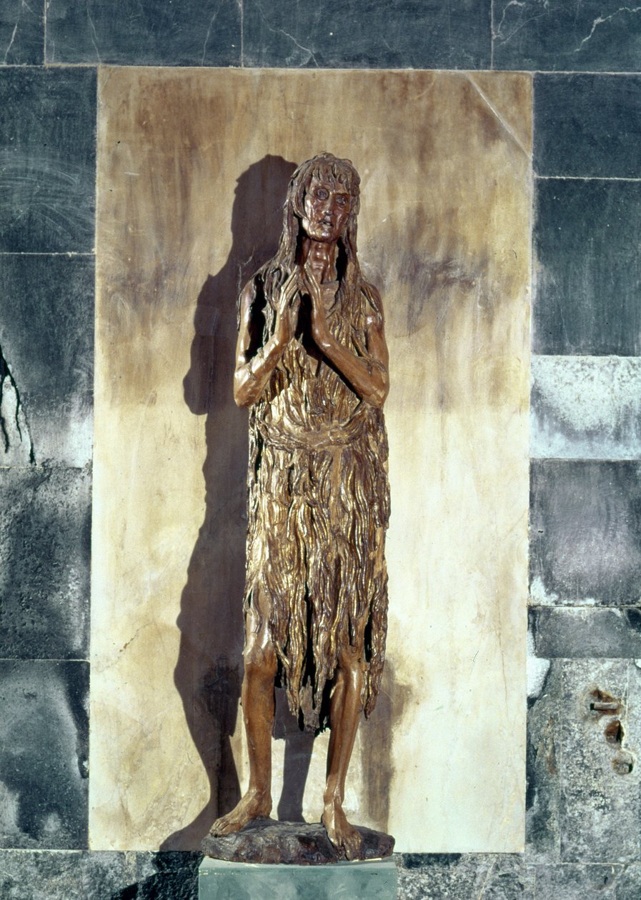 Maria Magdalena, ca. 1455 (polykrom og forgylt tre) av Donatello