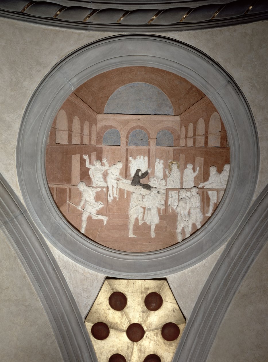 The Raisian of Drusiana, spandrel medaljong, ca. 1425 (gips) av Donatello