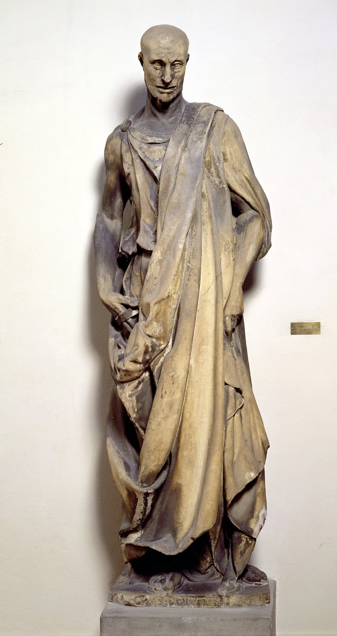 Profeten Habakkuk (Lo Zuccone) ca. 1423-36 (marmor) av Donatello