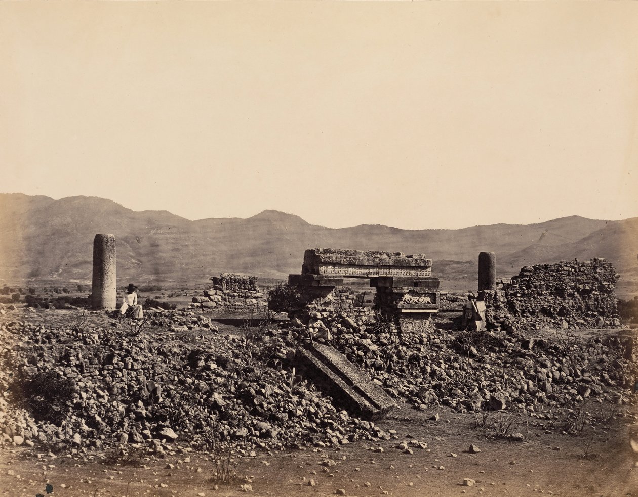 Det andre palasset i Mitla, Mexico., februar 1860. av Désiré Charnay