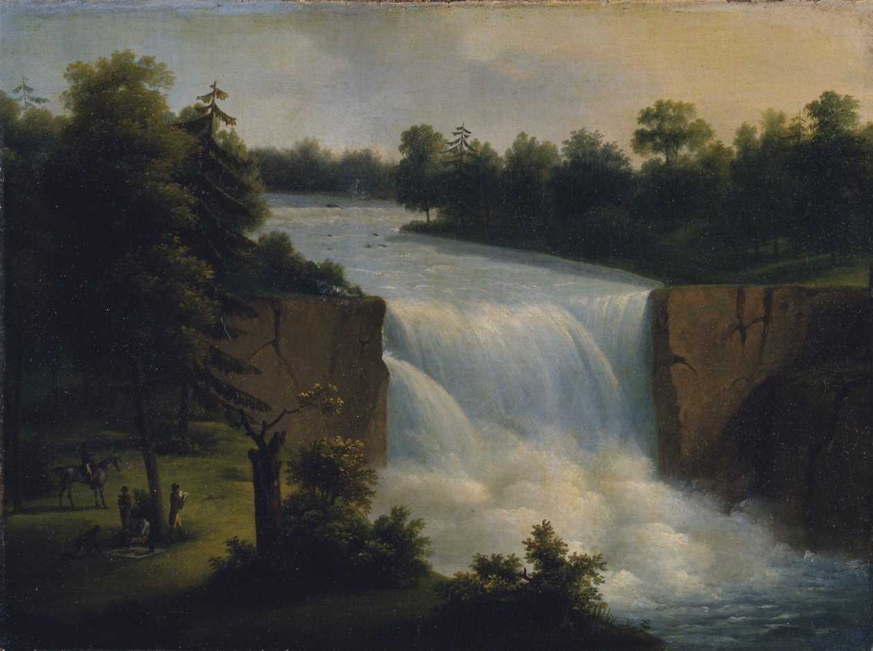 Utsikt over Genesee Falls, Rochester, New York, i 1797., 1823 av Duc de Montpensier