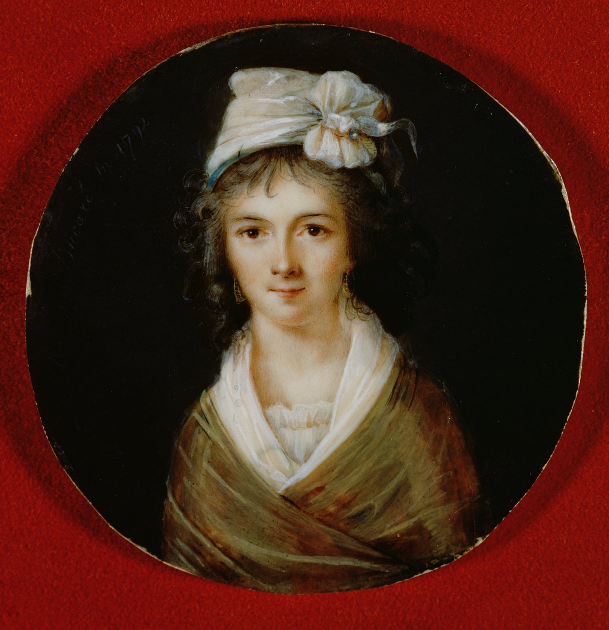 Portrettminiatyr, antatt å være av Claire Lacombe, 1792 av Ducare