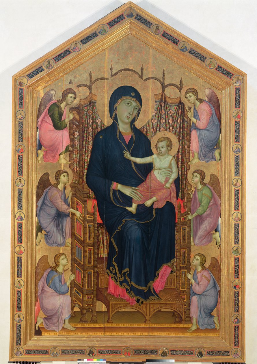 Madonna and Child (Rucellai Madonna) 1285 (tempera på panel) av Duccio di Buoninsegna