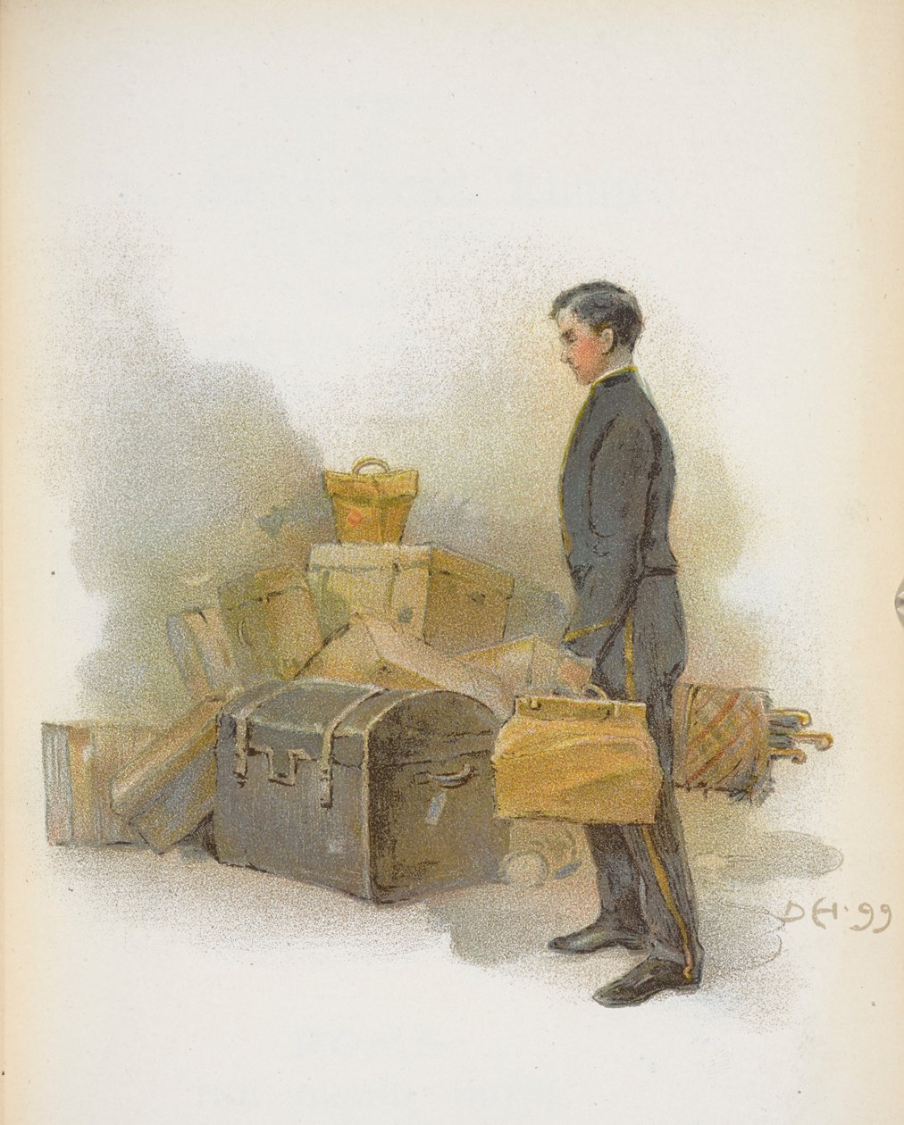 En jernbaneportør. av Dudley Hardy