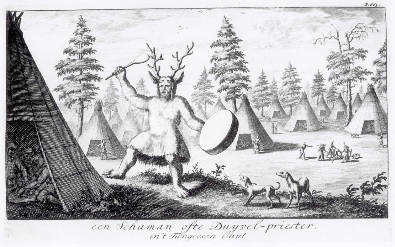 Indiansk sjaman av Dutch School